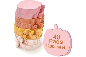 Fall Pumpkin Sticky Notes for Halloween, 1200Pcs Autumn Notepads