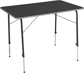 Greemotion Tavolo da Campeggio, Acciaio, Grigio, ca. 100 x 56-76 x 67 cm