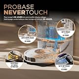 Shark PowerDetect Aspirateur Robot Laveur avec Base autovideuse et nettoyante de 60 Jours – Navigation 3D LiDAR – WiFi/App – 4 tampons Anti-microbiens, 1 Cartouche Anti-odeurs, 2 brosses – Blanc Moka - 4