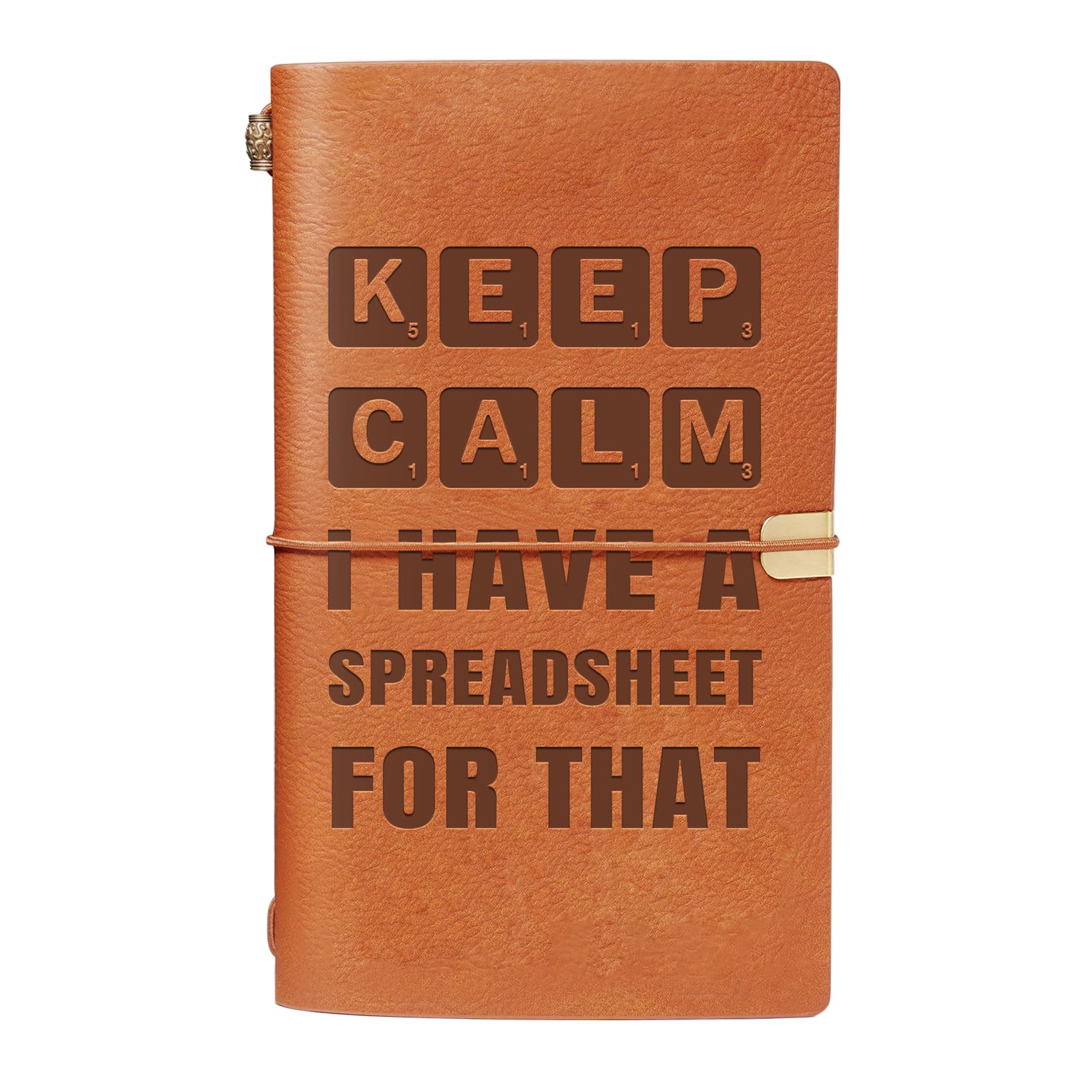 Afterprints Leather Journal Notebook, Funny Gifts for Coworker, Boss, Accountant, Office Manager Appreciation, Boss Day, Leadership Gifts for Women Men, Engraved Refillable Journal Gift