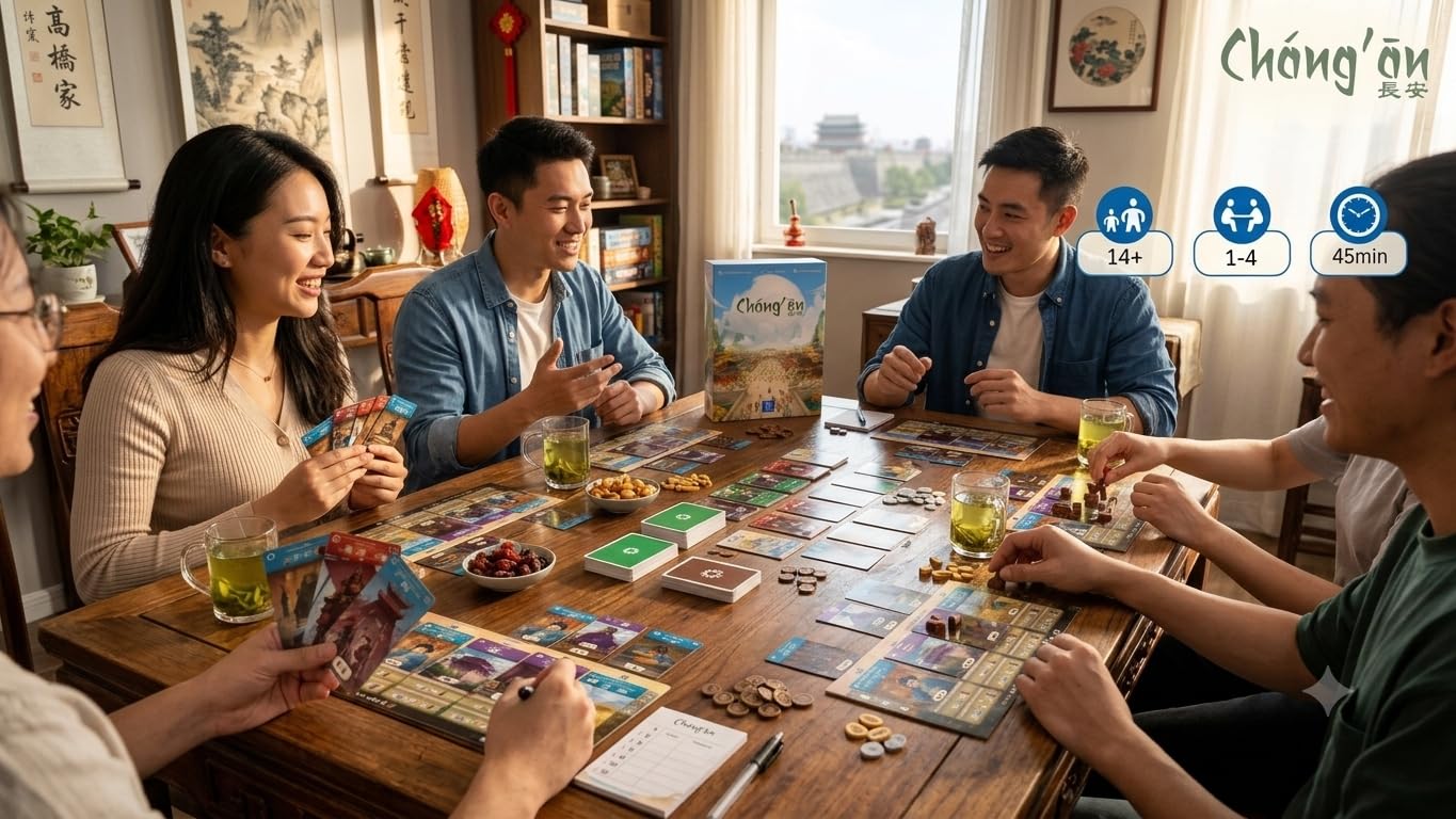 Pendragon - Chang'an - Edizione Italiana - Gioco da Tavolo, Competitivo, City Building, Civilizazione, Nipponico | 1-4 Giocatori |14+ | 45 minuti |