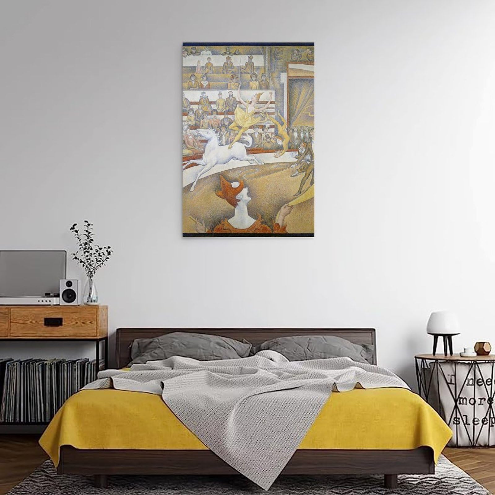 generisch The Circus by Georges Seurat, impresiones en lienzo modernas, pinturas decorativas para habitación de niños o niñas, murales para sala de estar y pinturas con motivos navideños 30,5 x 45,5