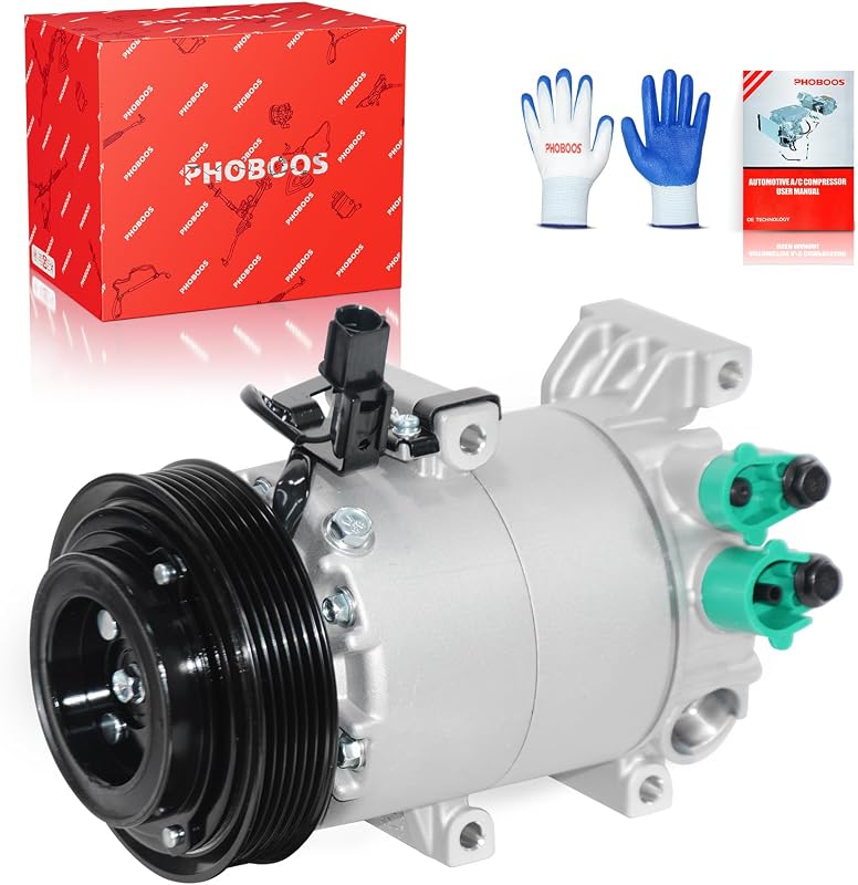 Compressor de ar-condicionado PHOBOOS com embreagem para Kia Soul 2012–2013 1.6L – 1 unidade