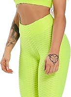 Vista 122 de SEASUM - Pantalones de yoga de cintura alta para mujer, con control de abdomen y realce de glúteos, leggings favorecedores para entrenar y correr