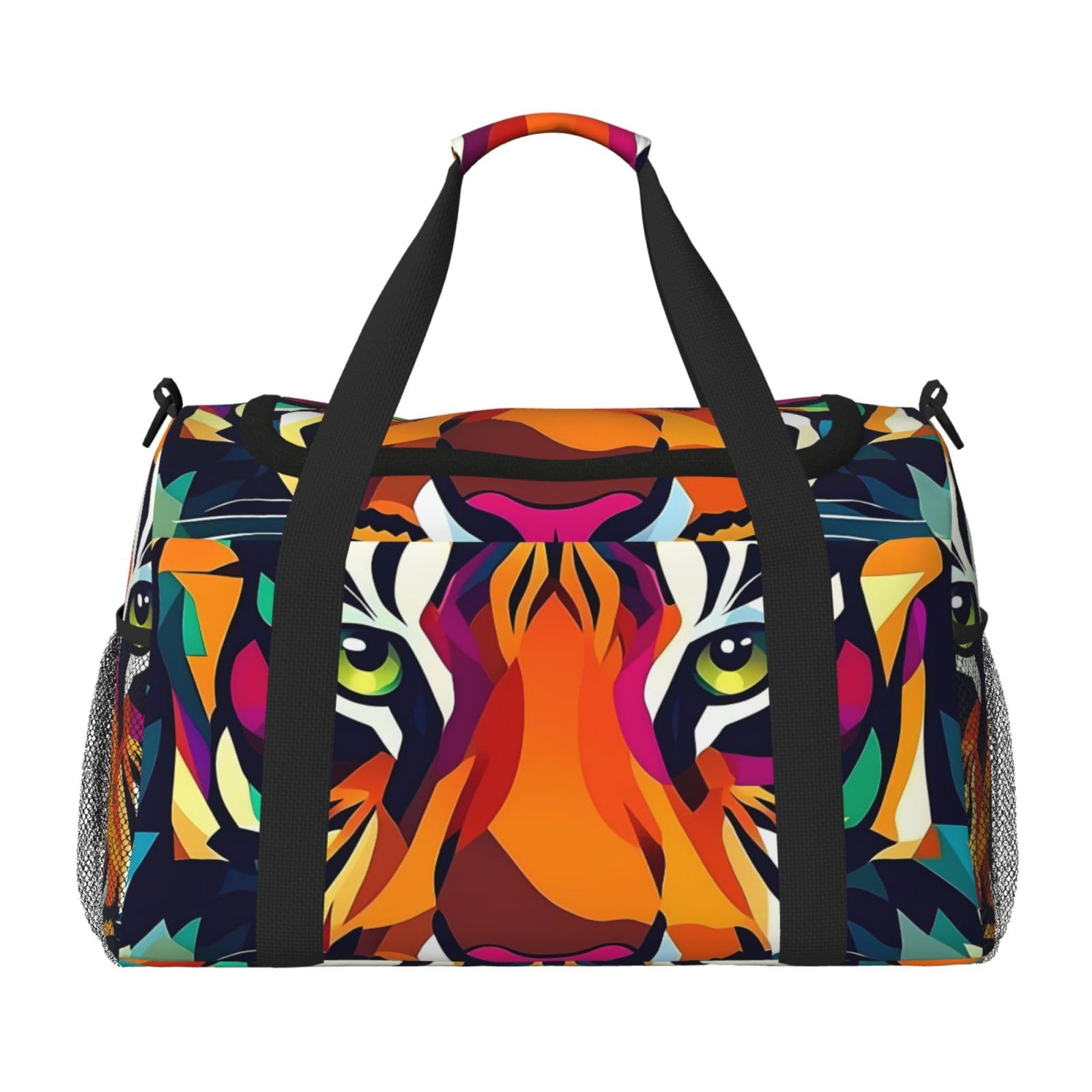 Moderne Tiger wasserdichte Reisetasche, kompakte Sporttasche, Fitnessstudio und Wochenend-Tragetasche für Damen und Herren