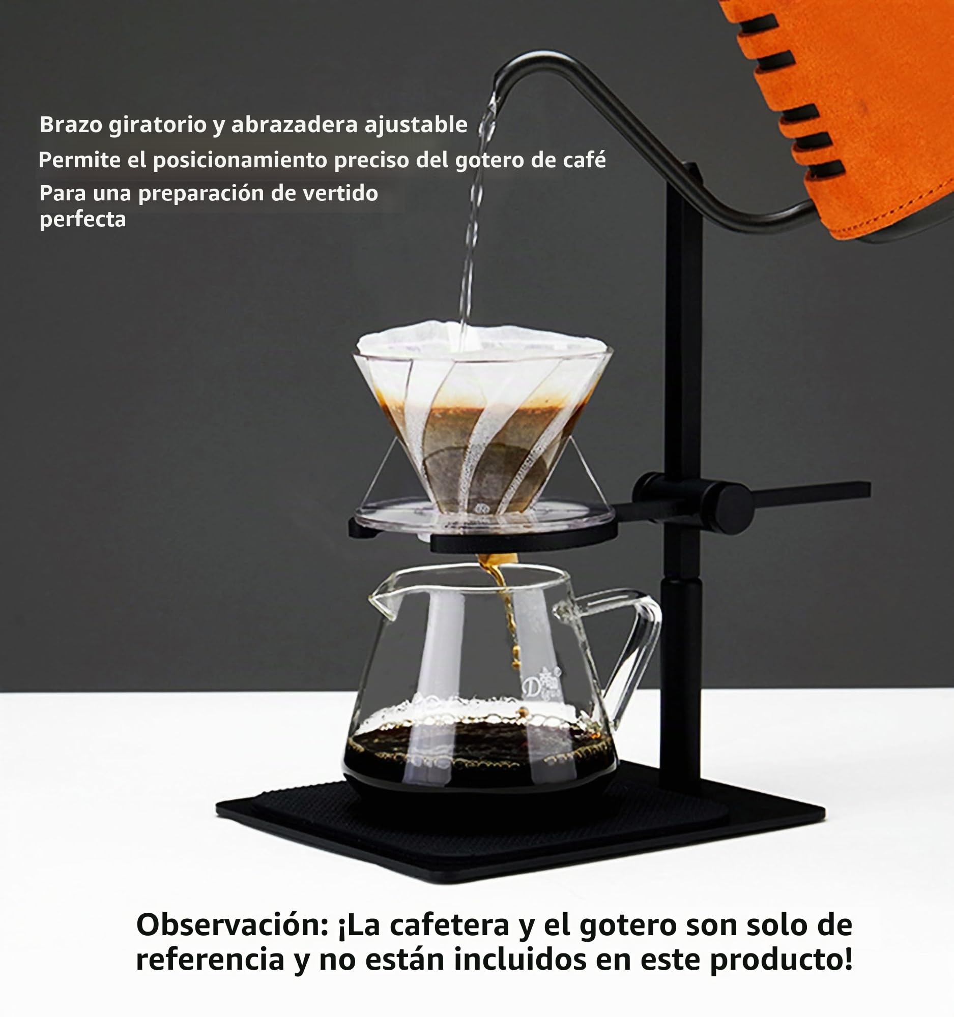 Soporte de Filtro de Goteo de Café Cafetera Goteo Soporte para Verter Más de Café