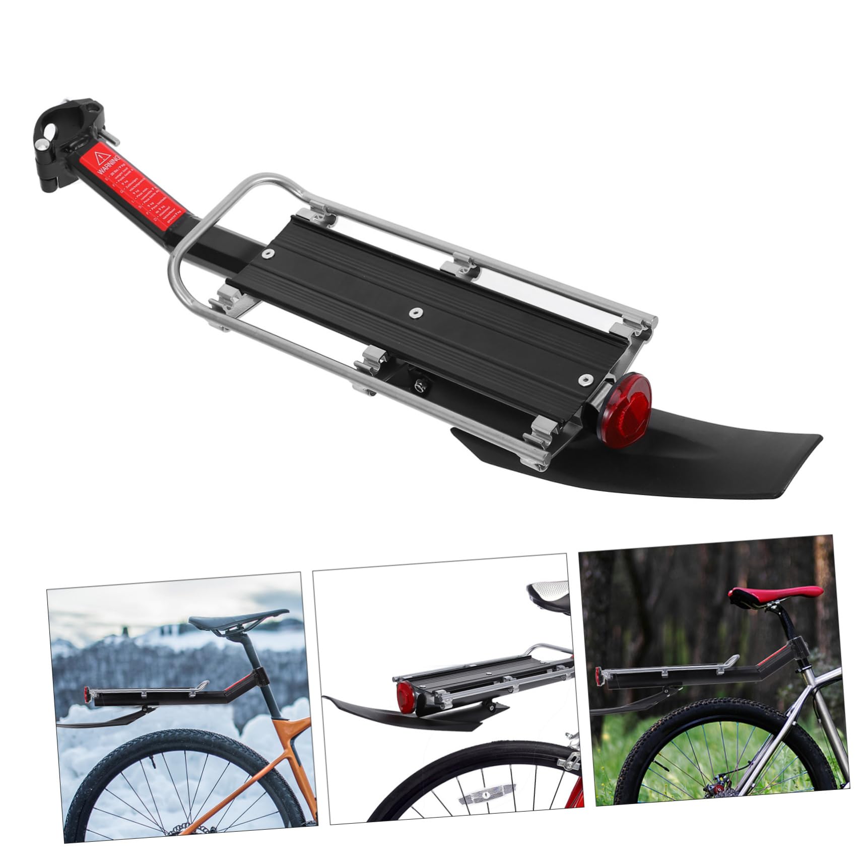 1ensemble Porte-Bagages Arrière Aluminium pour Vélo Support De Chargement Pratique Facile à Installer Compatible Vélos De Conçu pour Usage