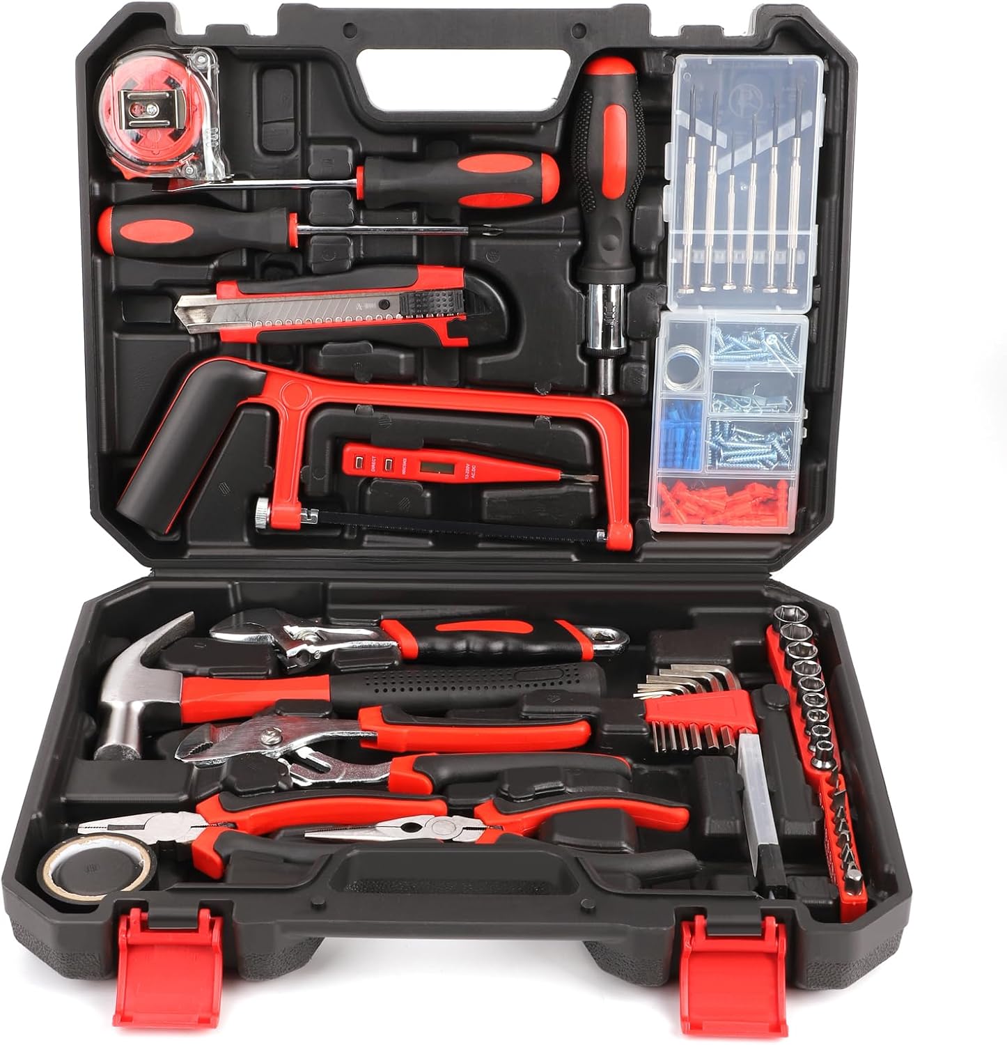 COMOWARE 177 Pcs Home Tool Kit Basic Household Hand Tool Set, Truck