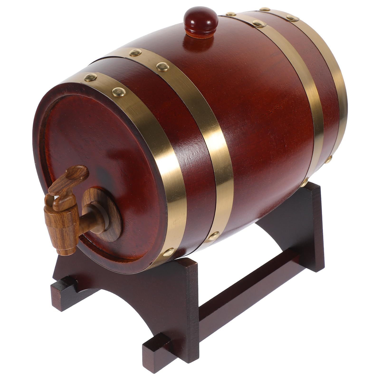 STOBAZA Barril de Vino Tinto de Madera 1,5 L Grifo y Base