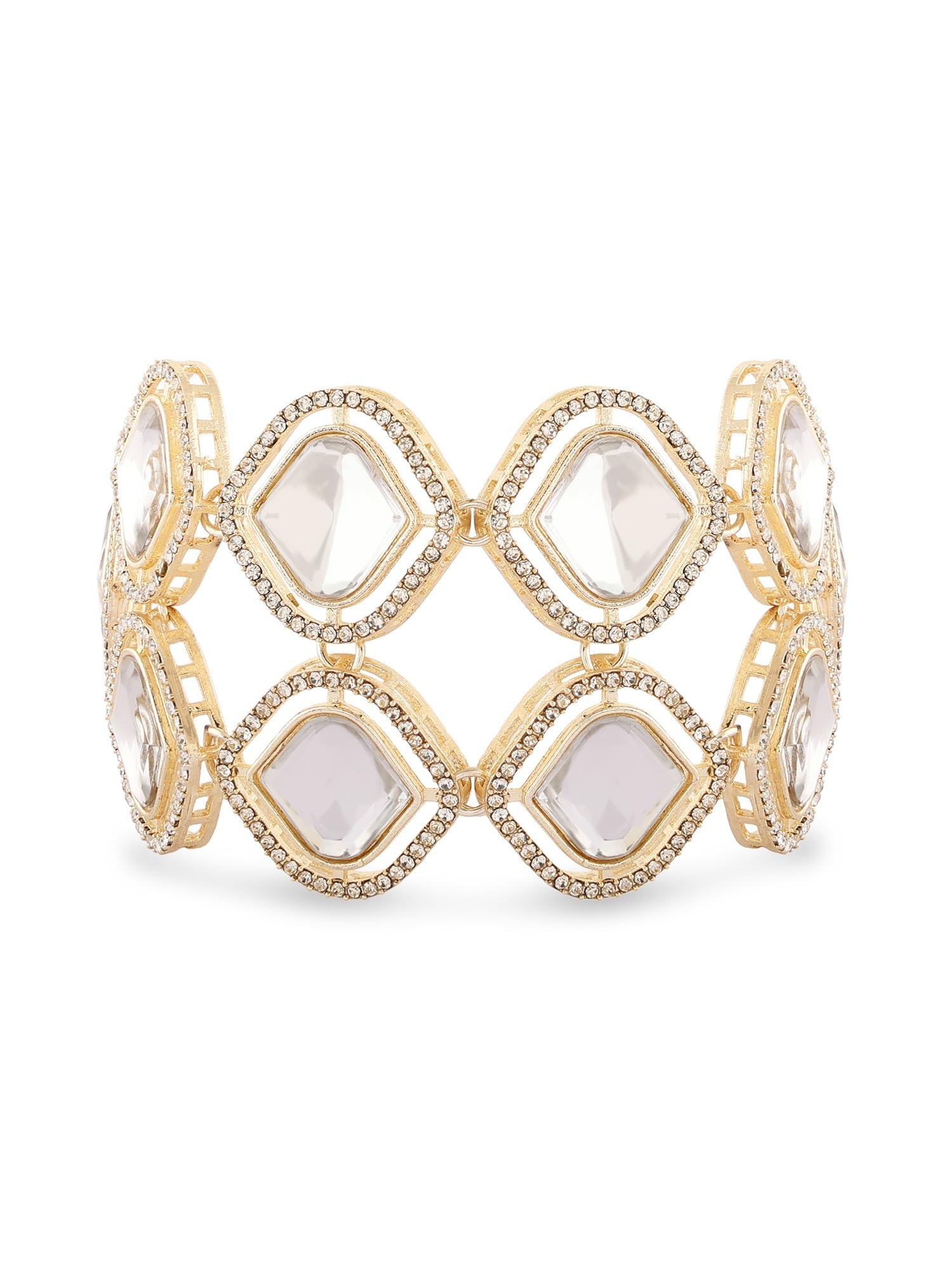 See full amazon price history chart for ZAVERI PEARLS Gold Tone Double Layered Austrian Diamonds & Artificial Stones Embellished Ethnic Bracelet For Women-ZPFK16930 ZAVERI PEARLS Gold Tone Double Layered Austrian Diamonds & Artificial Stones Embellished Ethnic Bracelet For Women-ZPFK16930 (B0CN1BHZXR) Amazon Price History, Amazon Price Tracker