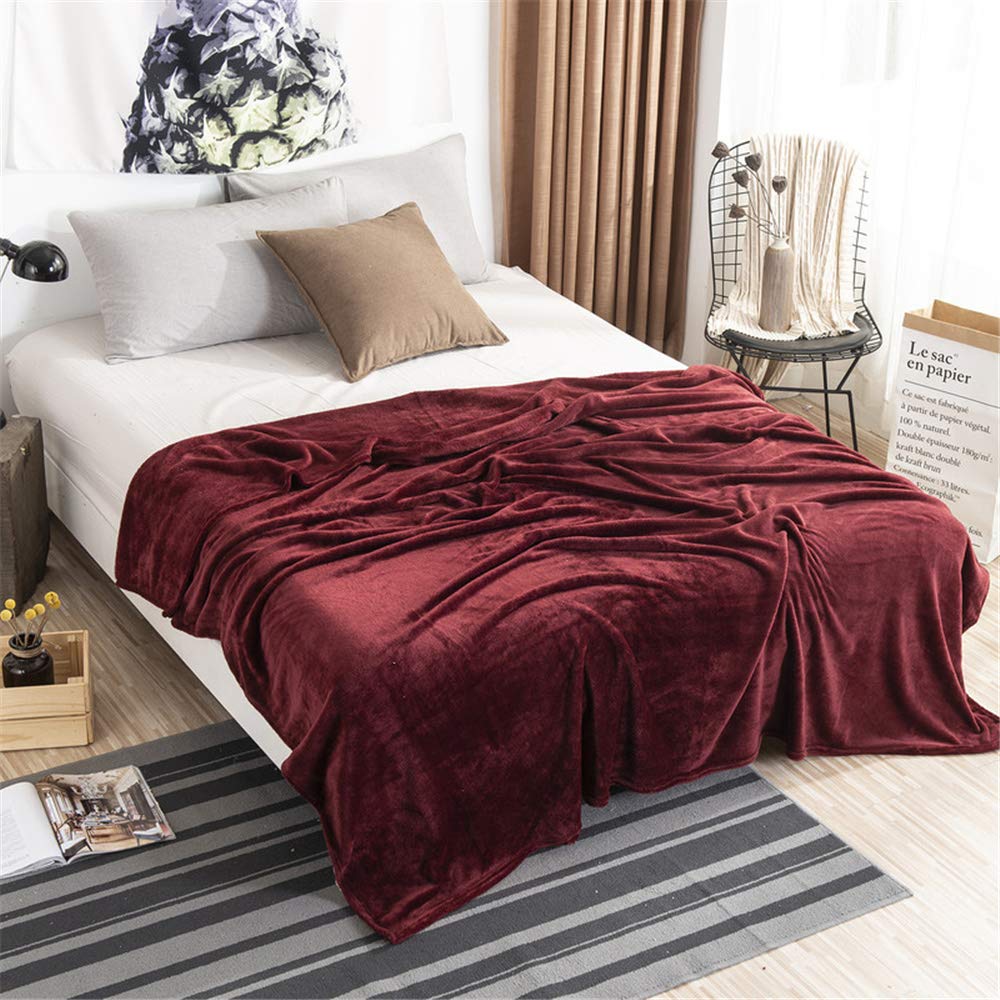 FANSU Tinta Unita Invernale Coperta in Flanella di Pile, Elegante Super