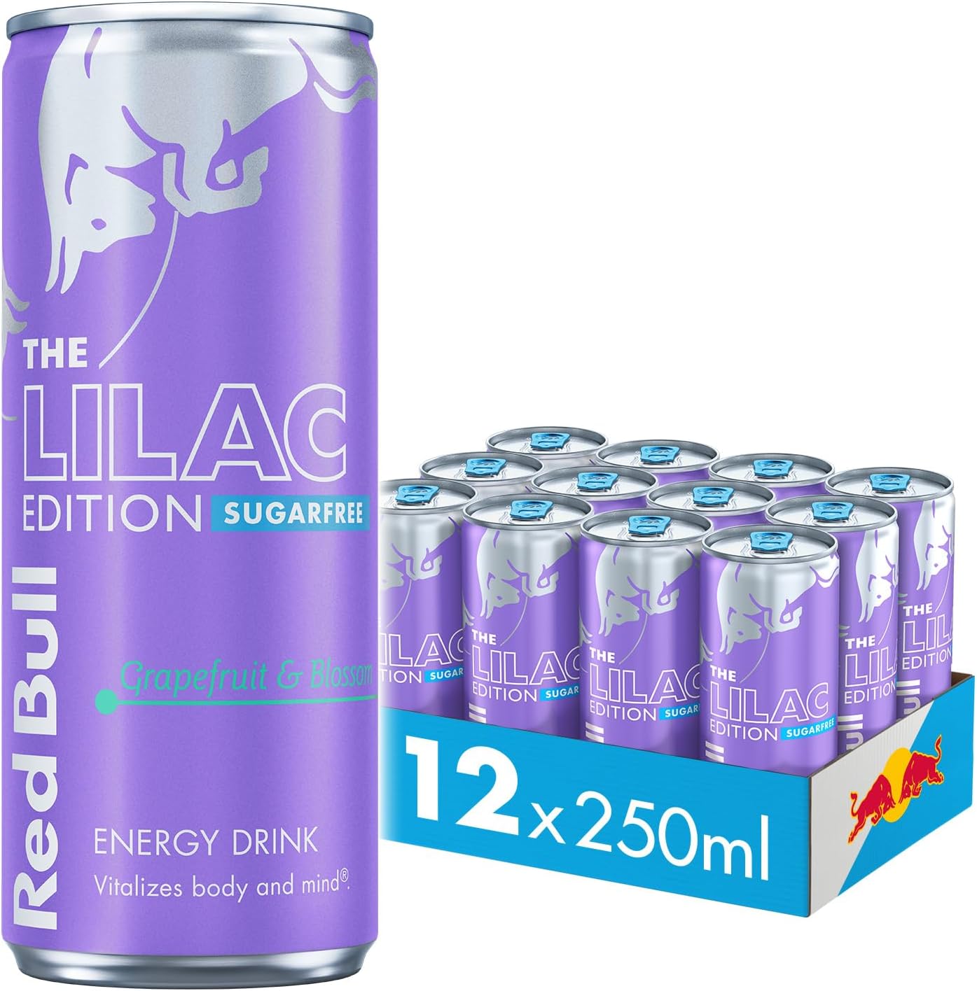 Lilac Edition Sugarfree Grapefruit & Blossom Energy Drink 250ml 12 Pack