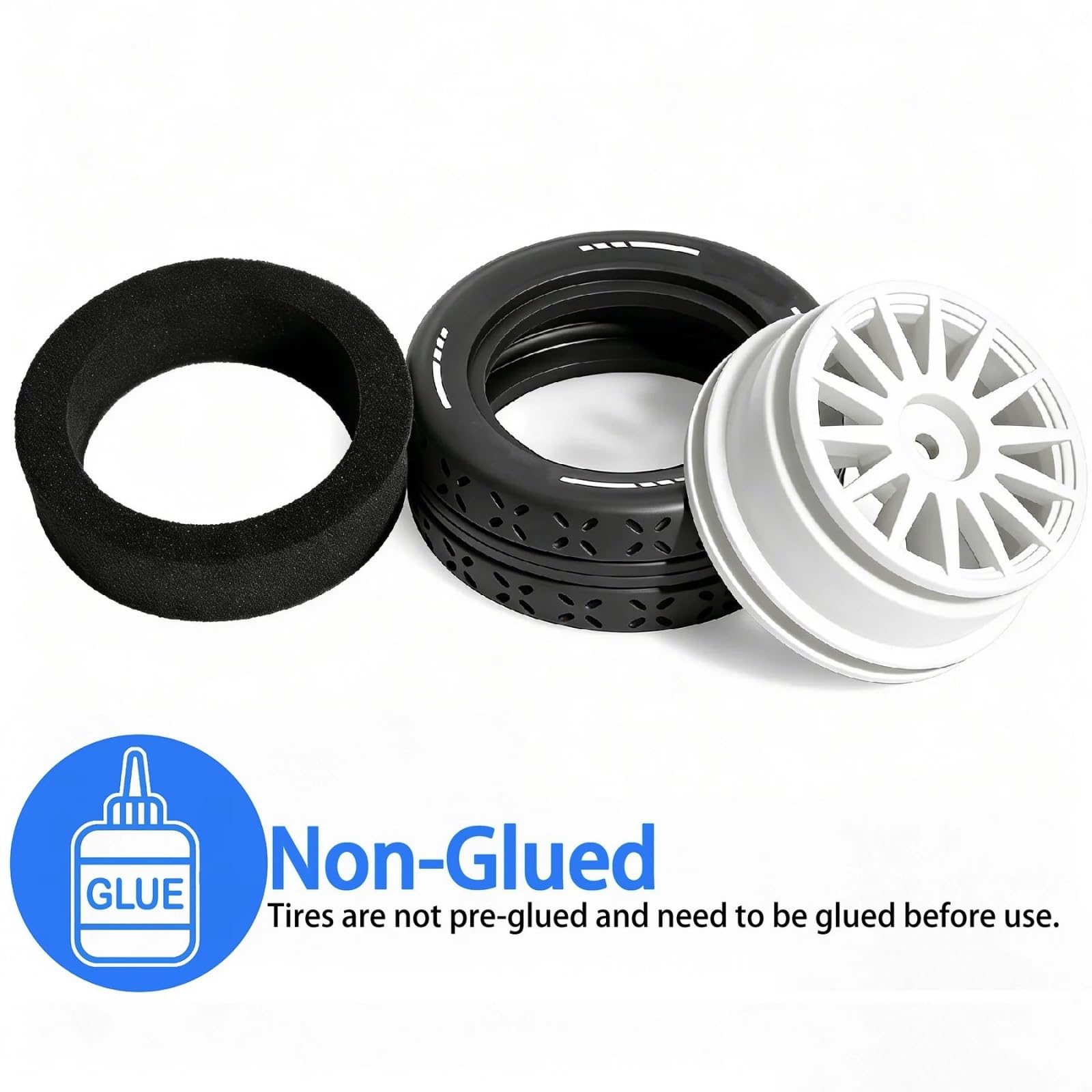 Neumático Hex12mm para MJX 10304 para Tamiya para TT01 1/10 Pieza
