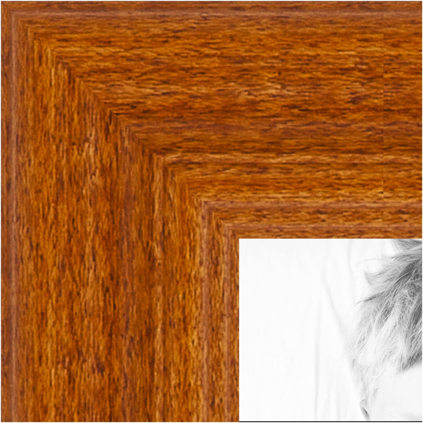 ArtToFrames 15x19 Inch Brown Picture Frame, This 1.00 Inch Custom Wood Poster Frame is Honey - Comes with Foam Backing 3/16 inch and Regular Glass (FBPL0066-60823-YHNY-15x19)