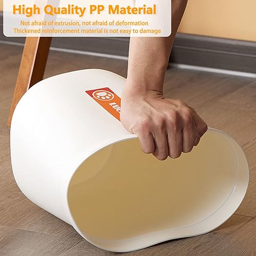 Miniatura 6 de YISTOS Bonito bote de basura abatible, cubo de basura de plástico, cubo de basura de tigre, lindo bote de basura con forma de animal, cubo de basura