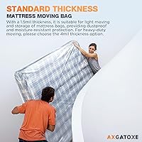 Vista 7 de Bolsa de plástico para colchón para mudanza y almacenamiento, funda impermeable para colchón, protector de colchón para suministros de mudanza