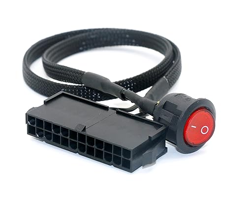 Cable adaptador de interruptor de alimentación LED ATX rojo de 24 pines para prueba de cable de arranque 4P de 19.6 pulgadas disponible en Yaxa Colombia