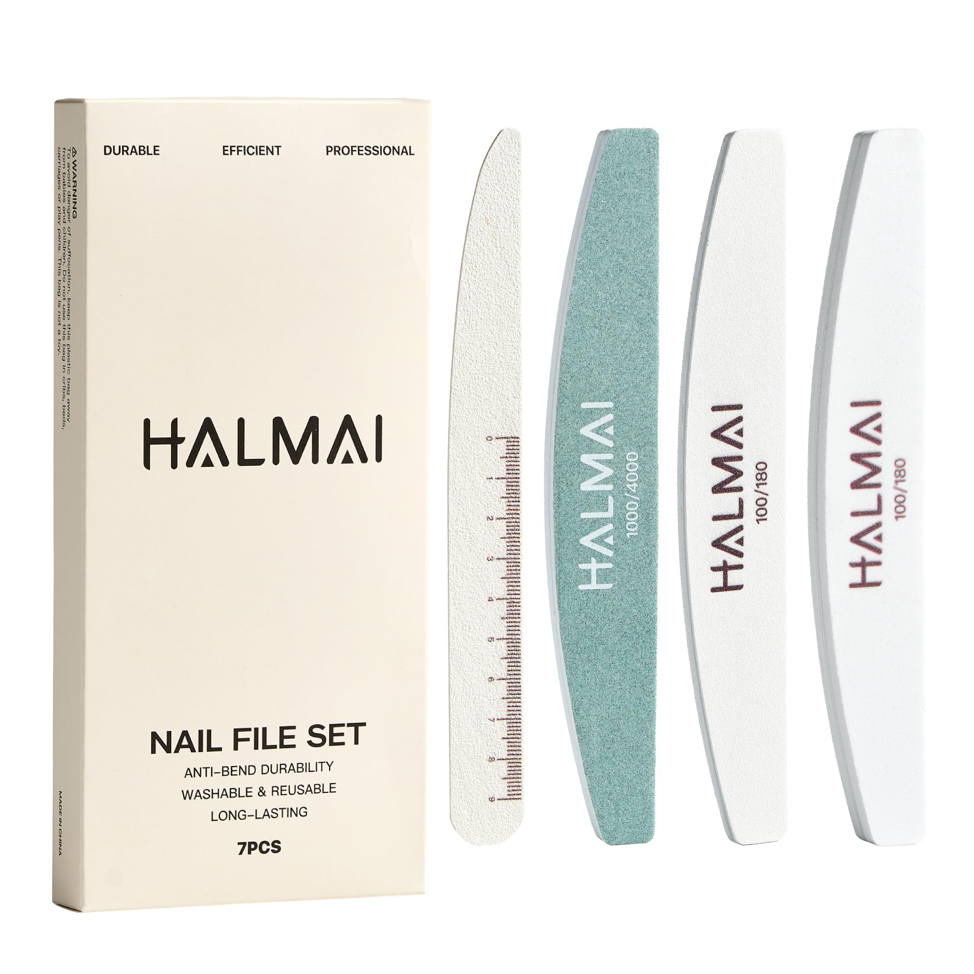 HALMAI Kit professionale per unghie, 7 pezzi, per fai da te, uso domestico, salone