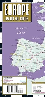 Streetwise Europe & Major Rail Routes Laminated Map (Michelin Streetwise Maps)