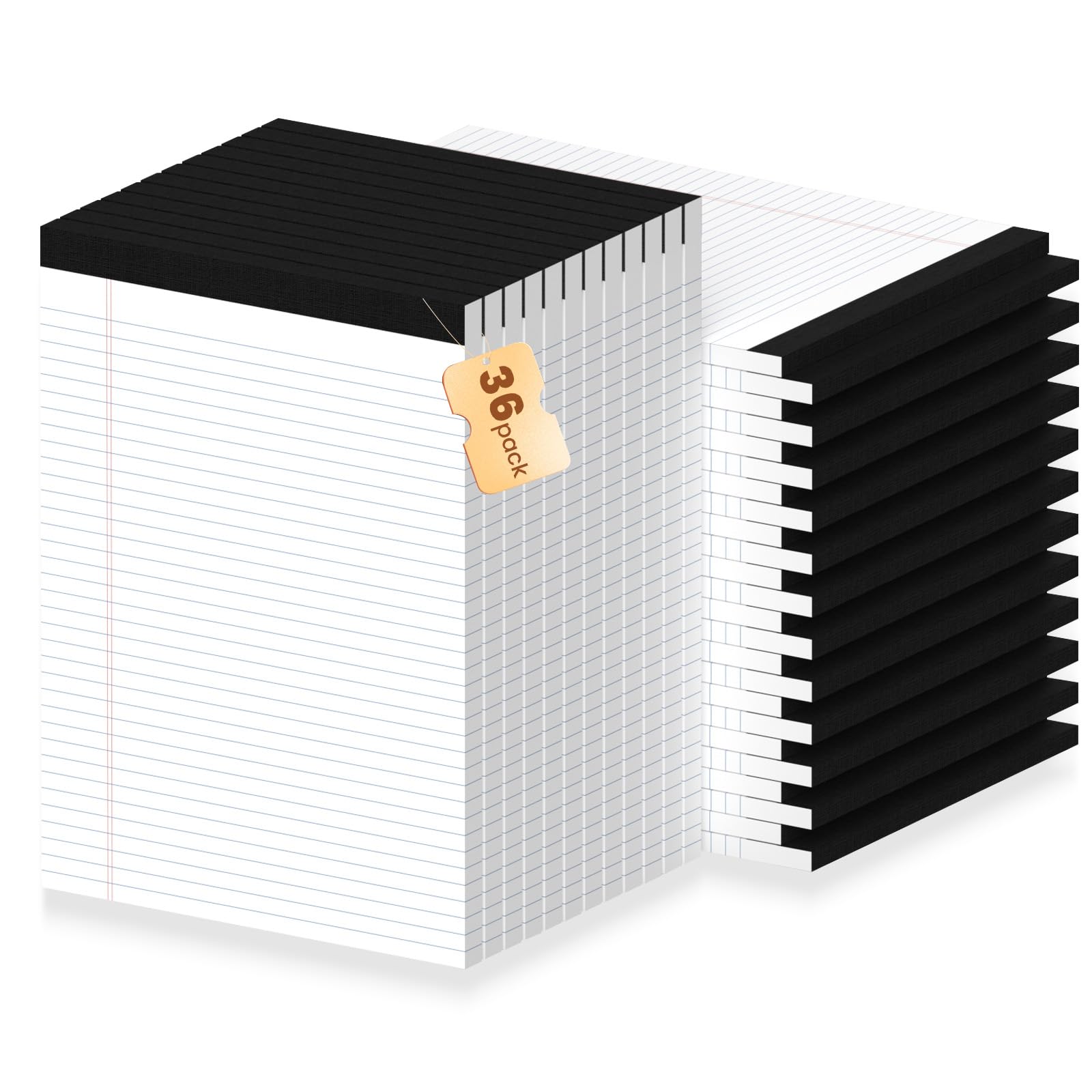 36Packs Legal Pads 8 5 x 11 Inch 50Sheets Pack College Ruled Perforated White Writing Pads Pads of