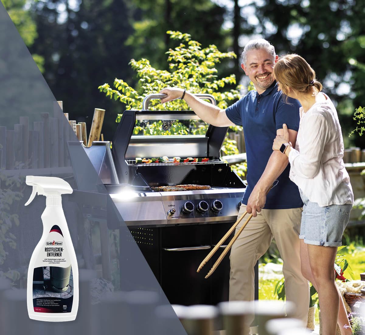 Grillfürst Rostflecken-Entferner, 2 x 500 ml - Aktiv-Reiniger mit Tiefenwirkung
