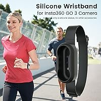 Vista 2 de JINSERTA Pulsera de silicona para Insta360 GO 3, funda protectora de silicona para Insta360 GO 3 accesorio de cámara de acción (negro)
