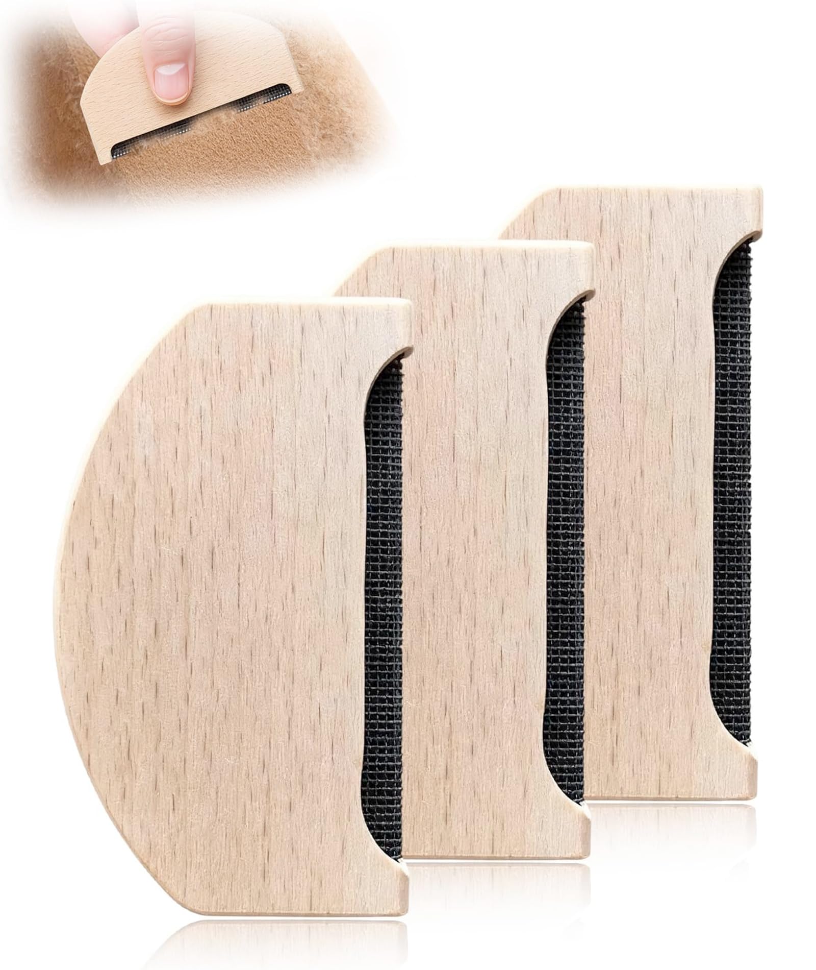 3 PCS Wool Comb, Lint Remover for Clothes, Set of Fabric Care Tool, Lint Remover Comb for Woolen Clothes, Efficient Fuzz Removal for Wool Sweaters and Garments-image-10