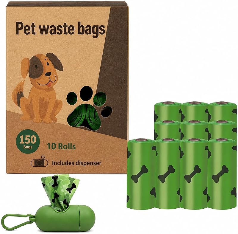 Dog Poop Bags with Dispenser | Leak Proof, Pet Waste Bags