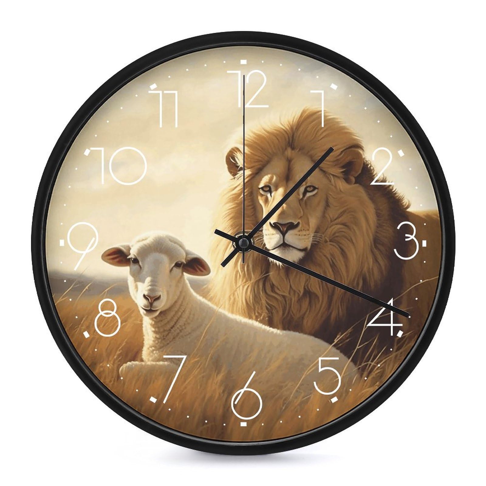 Horloge murale silencieuse et sans tic-tac avec cadran analogique