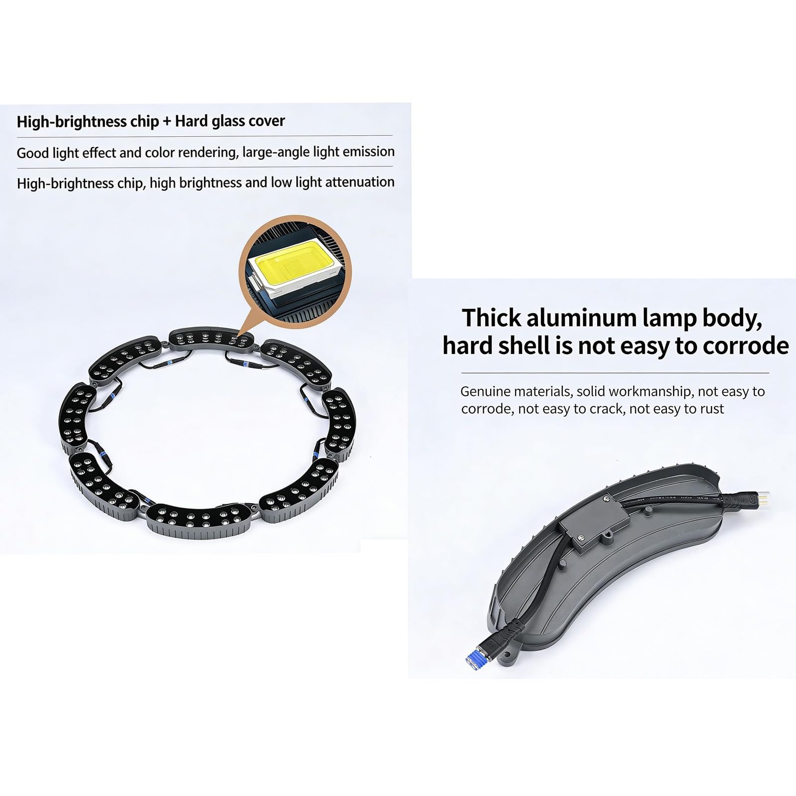 Luz De Alta Luminosidad Para Árboles,Lámpara Paisajística,Foco LED Anular Impermeable IP65 Para Palmeras,Iluminación Colorida Para Árboles En Jardines Y Exteriores(Warm Light,60W(24V))