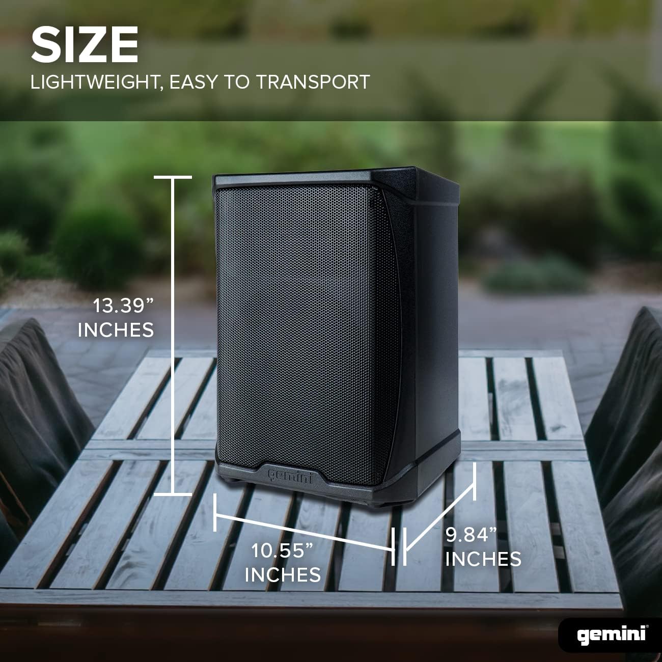 Gemini Sound GPSS-650 Ultra-Portable 200W PA System with 6.5" Woofer, Bluetooth, TWS Link, 12+ Hour Battery Life, Dual Inputs, and DSP Effects – Perfect for DJs, Musicians and Public Address - Image 6