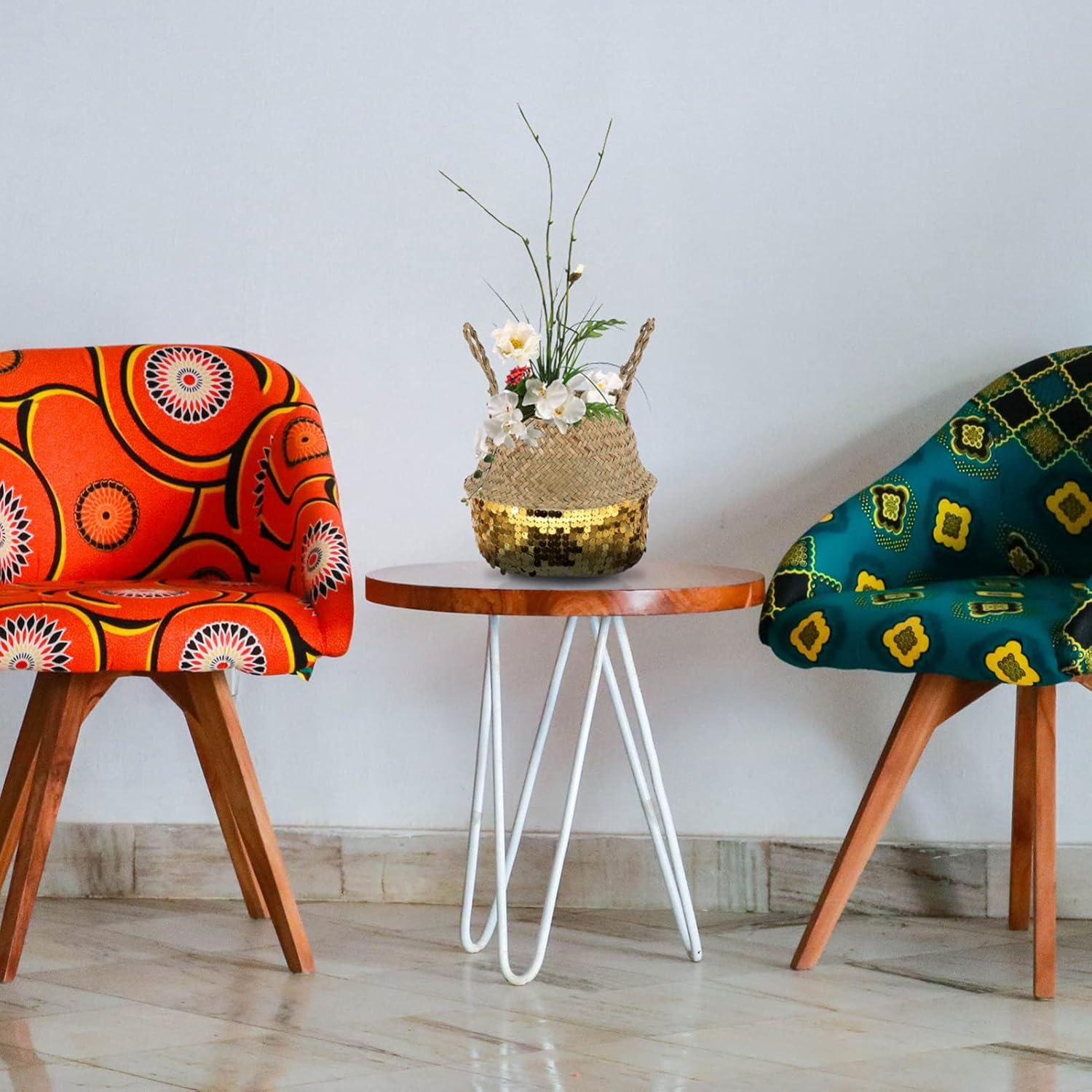 Zerodeko 3pcs Handmade Flower Storage Basket Woven Sundries Organizer Stylish Decorative Storage for Home Capacity Material for Living Room Balcony Garden