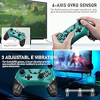 Vista 7 de Controller for Switch, Wireless Pro Controller for Switch 2SwitchSwitch LiteSwitch OLED, Remote Gamepad with Joystick, Adjustable Turbo Vibration
