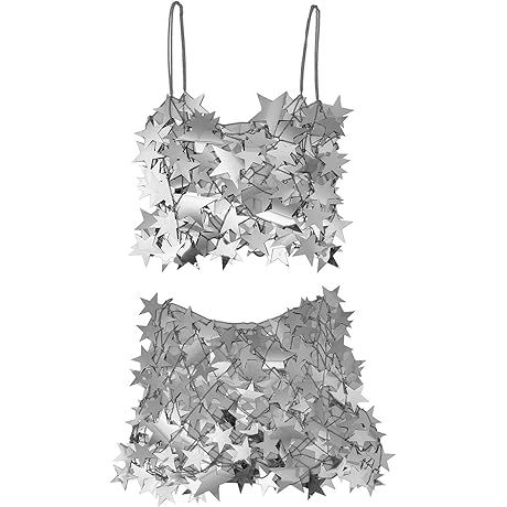 Sparkling Sequins Chain Mail Top for Women
