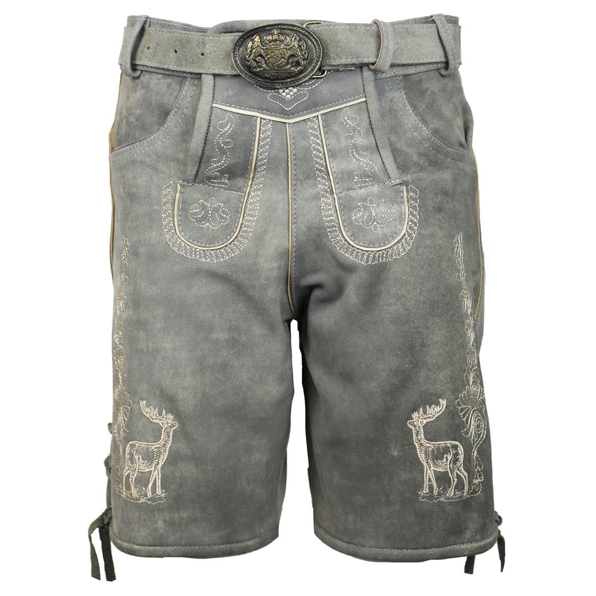 Kinder Trachten Lederhose mit Gürtel Thilo Antik Jungs Kinderlederhose kurz
