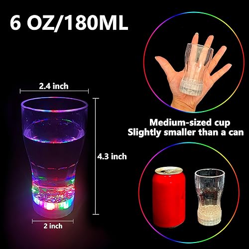 Vista 2 de Taza iluminada, juguetes con luz LED que brillan en la oscuridad, suministros de fiesta para niños y adultos, suministros de fiesta de graduación