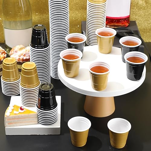 Miniatura 5 de Dandat Paquete de 200 vasos de plástico de 2 onzas, vasos de plástico desechables para barbacoa, fiesta de Navidad, degustaciones, muestras de