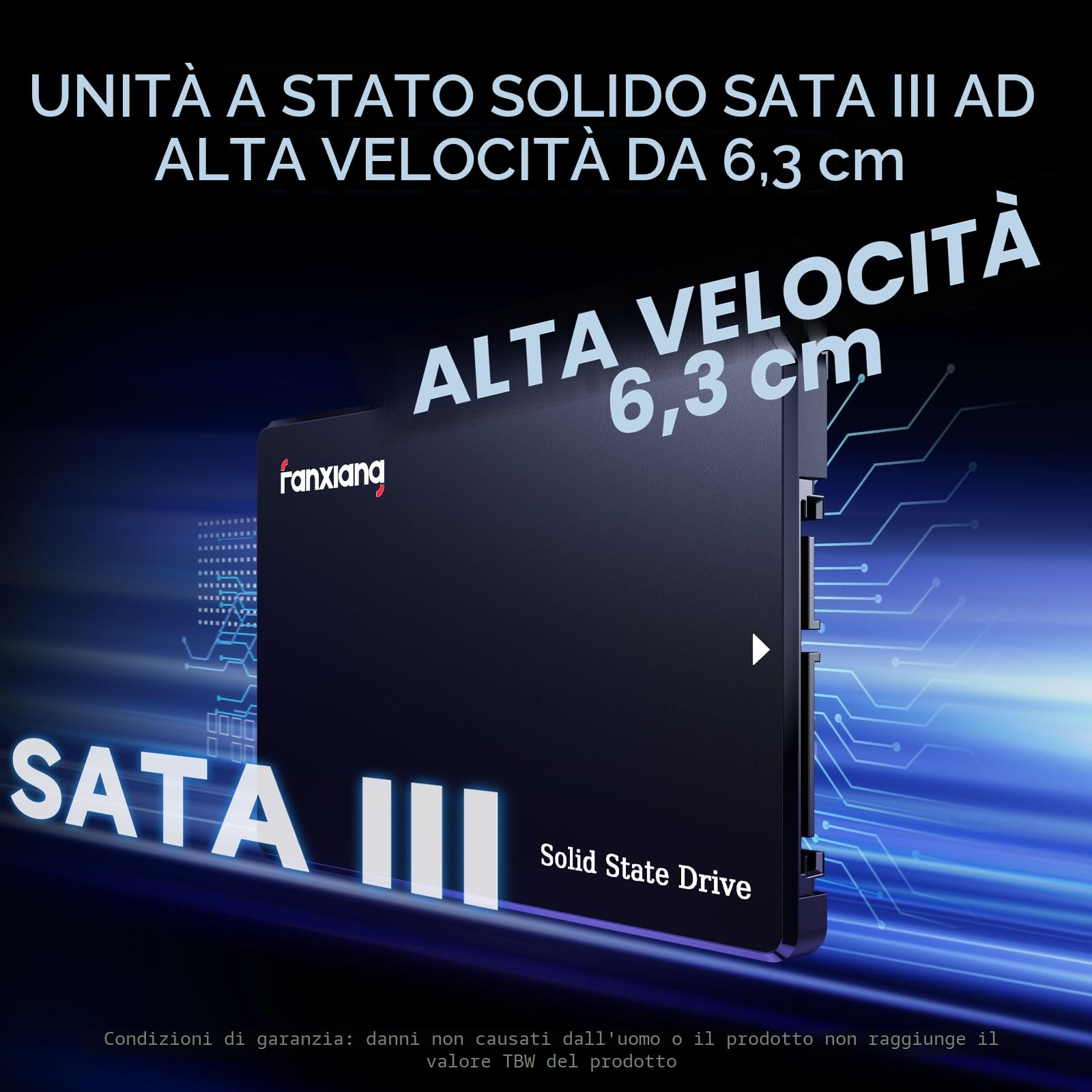 Fanxiang 512GB SSD SATA III 2.5" 560MB/s 3D NAND SLC Cache Unità a Stato Solido Interno S101Q