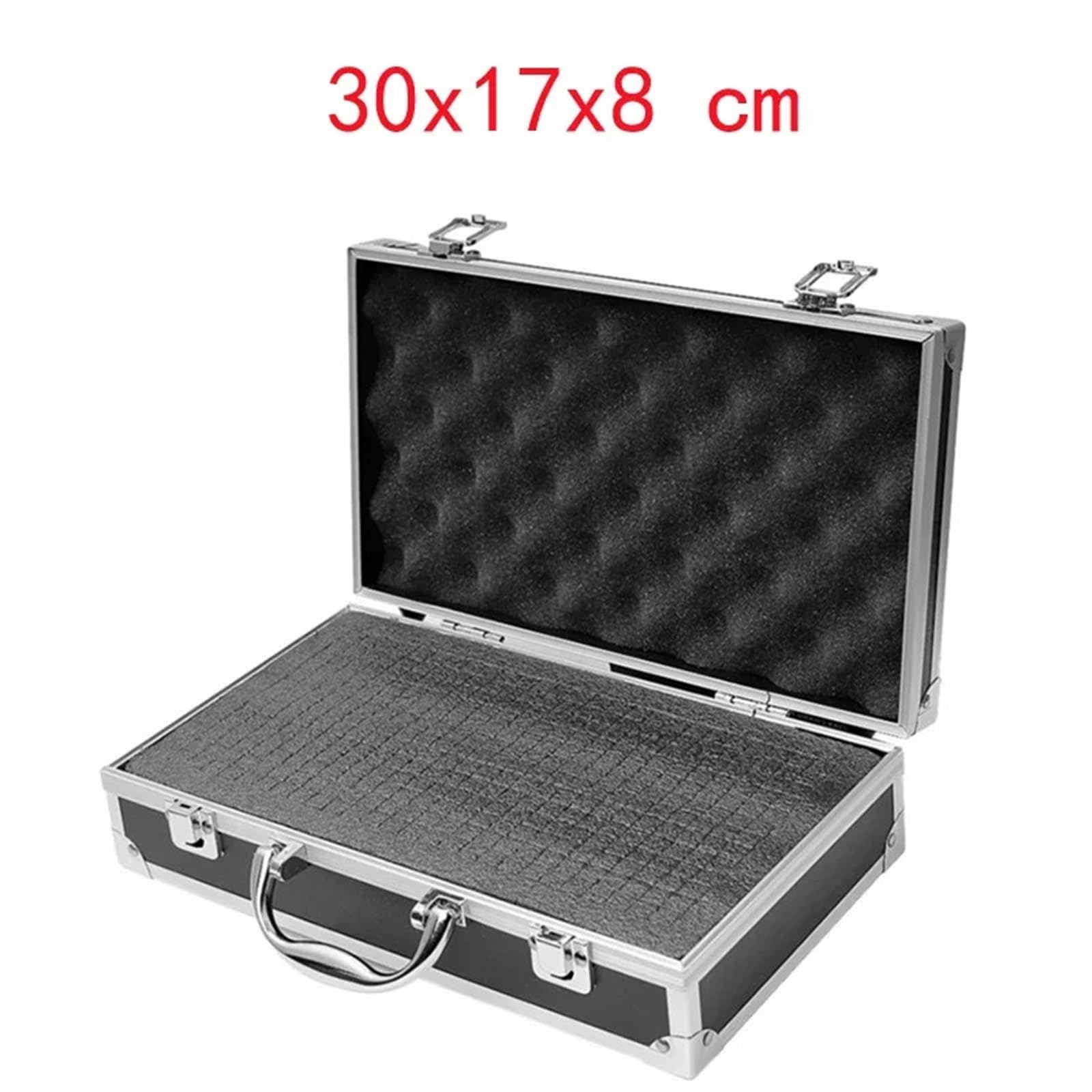 Aluminium Aktentasche ToolBox Tragbare Aluminium-Sicherheitsausrüstung, Werkzeugkasten, Instrumentenkoffer, Aufbewahrungsbox, Koffer, schlagfester mit Schwamm