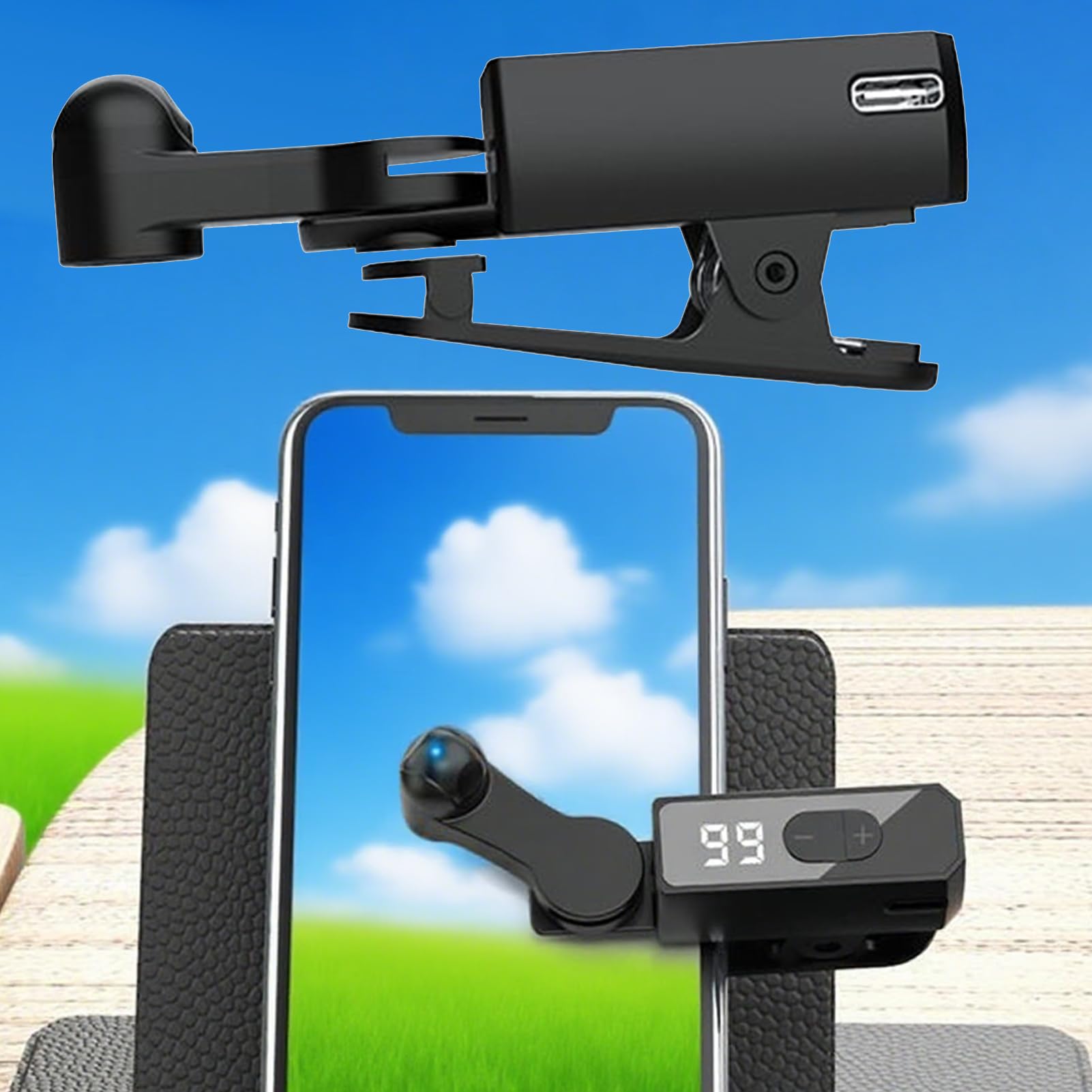 Cliqueur Automatico dello Schermo - Tapper Schermo a Velocità Regolabile,Dispositivo di Tap Wireless a Movimento Rapido per Video, Scorrimento, App di Shopping e Live Streaming