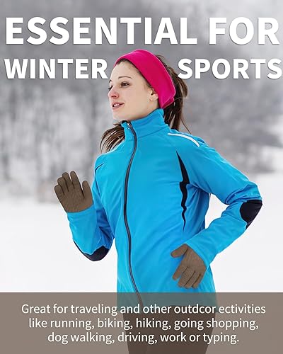 Miniatura 7 de Guantes térmicos de invierno, forro polar, para pantalla táctil, elásticos, cálidos, para correr, ciclismo, equitación, hombres y mujeres