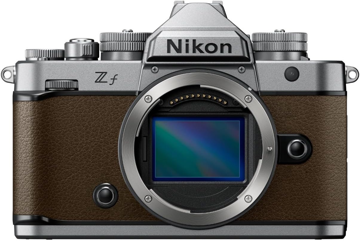 Nikon Zf 24.5MP Full Frame Mirrorless Camera with 273-Point Hybrid AF and 5-Axis Stabilization (Silver & Sepia Brown)