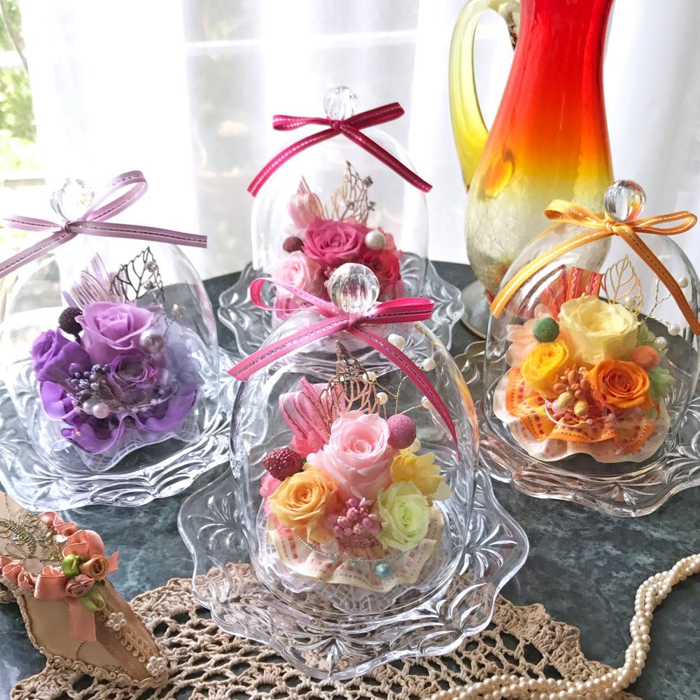花まりか プリザーブドフラワー ギフト 和風 花かご 福 アレンジメント