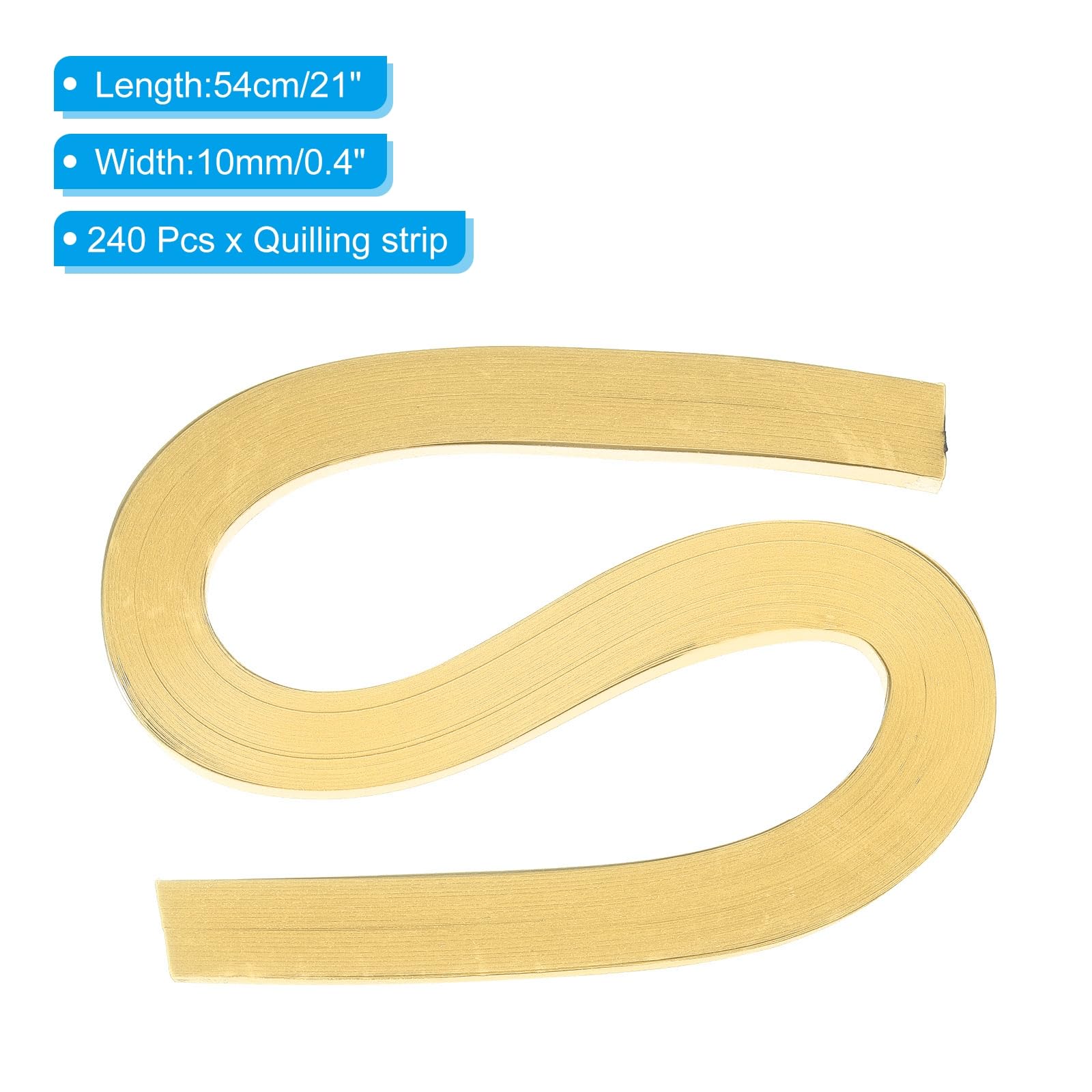 PATIKIL 240pcs Quilling Strips Paper 3/8"(10mm) 21"(54cm) Origami Paper Quilling Strip for Art DIY Craft Christmas Khaki - Image 2