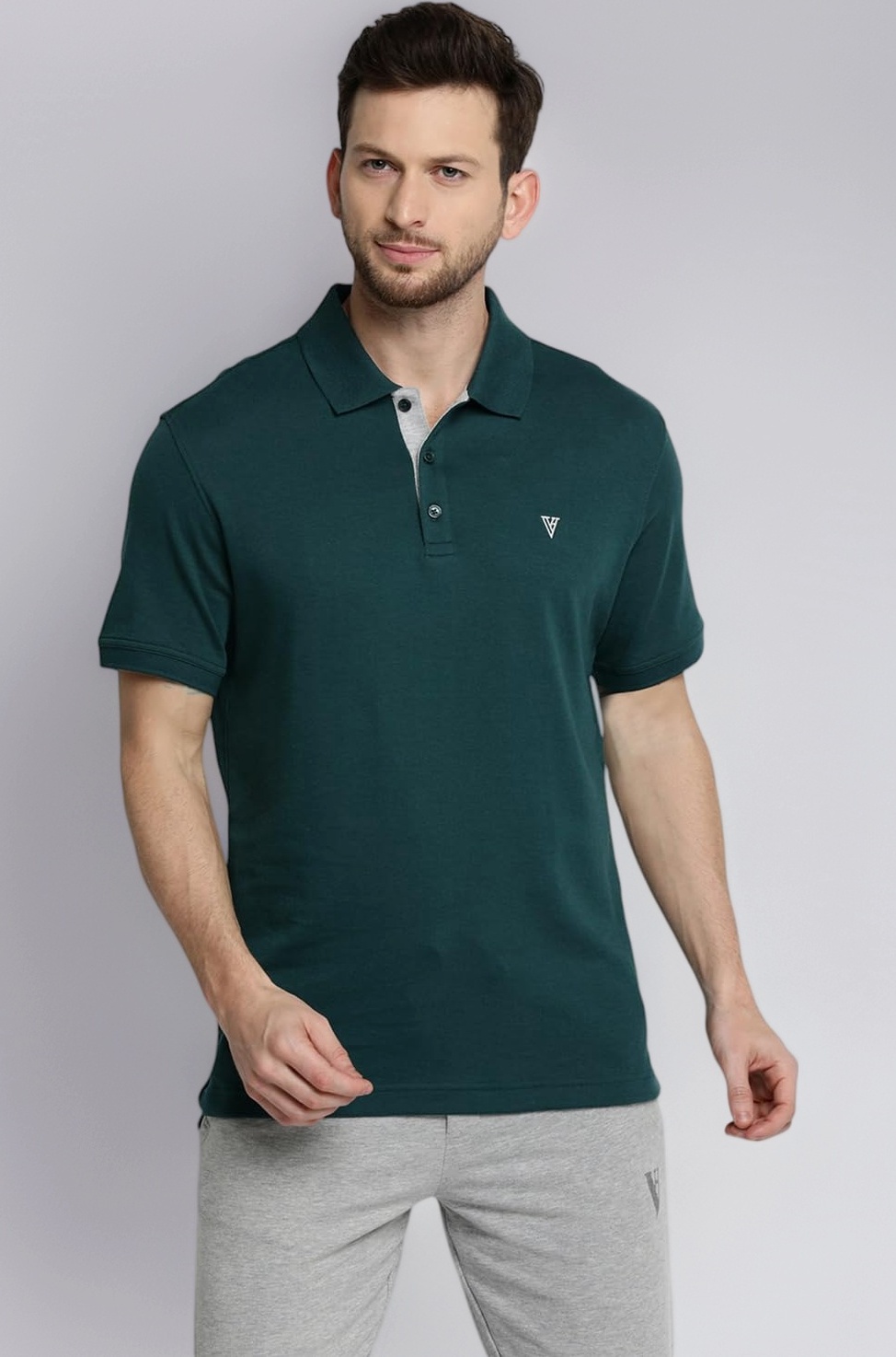 Men's Cotton Regular Fit Athleisure Ultra Soft Polo T-Shirt - Short Sleeve, Textured