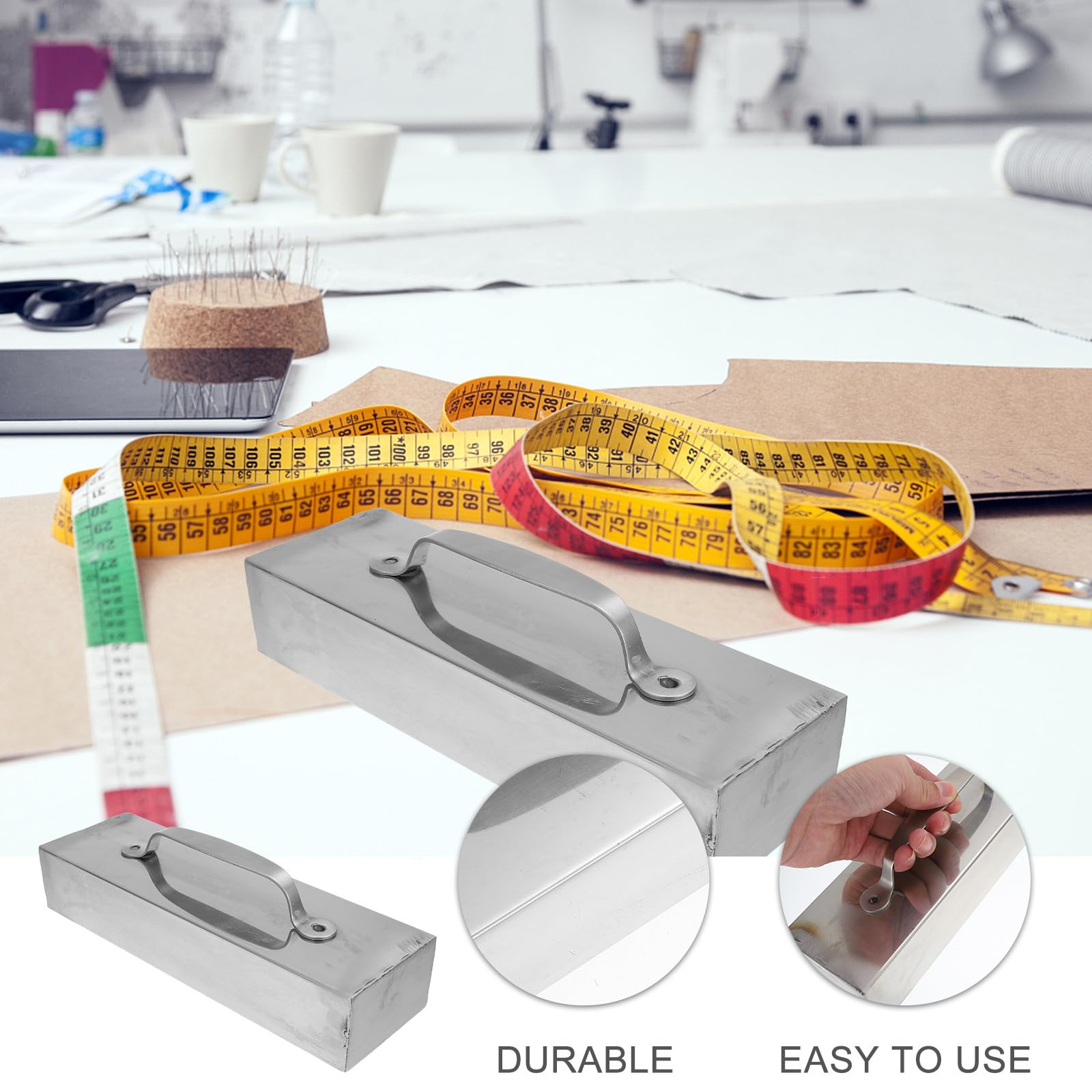 TOYANDONA Badajo De Sastre De Acero Inoxidable Pequeño Para Coser, Bloque De Fijación De Tela Reutilizable, Herramienta De Costura Práctica Para Uso Diario En Confección De Costura