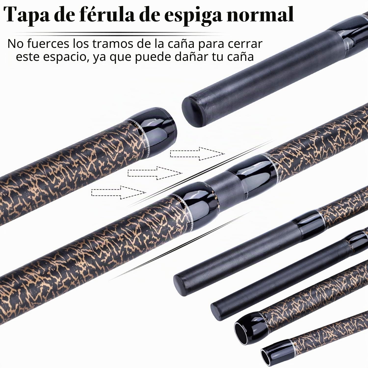 Sougayilang Caña de Pescar Carpa Fibra de Carbono 4/5 Secciones Portátil Mango Eva Agua Salada Dulce