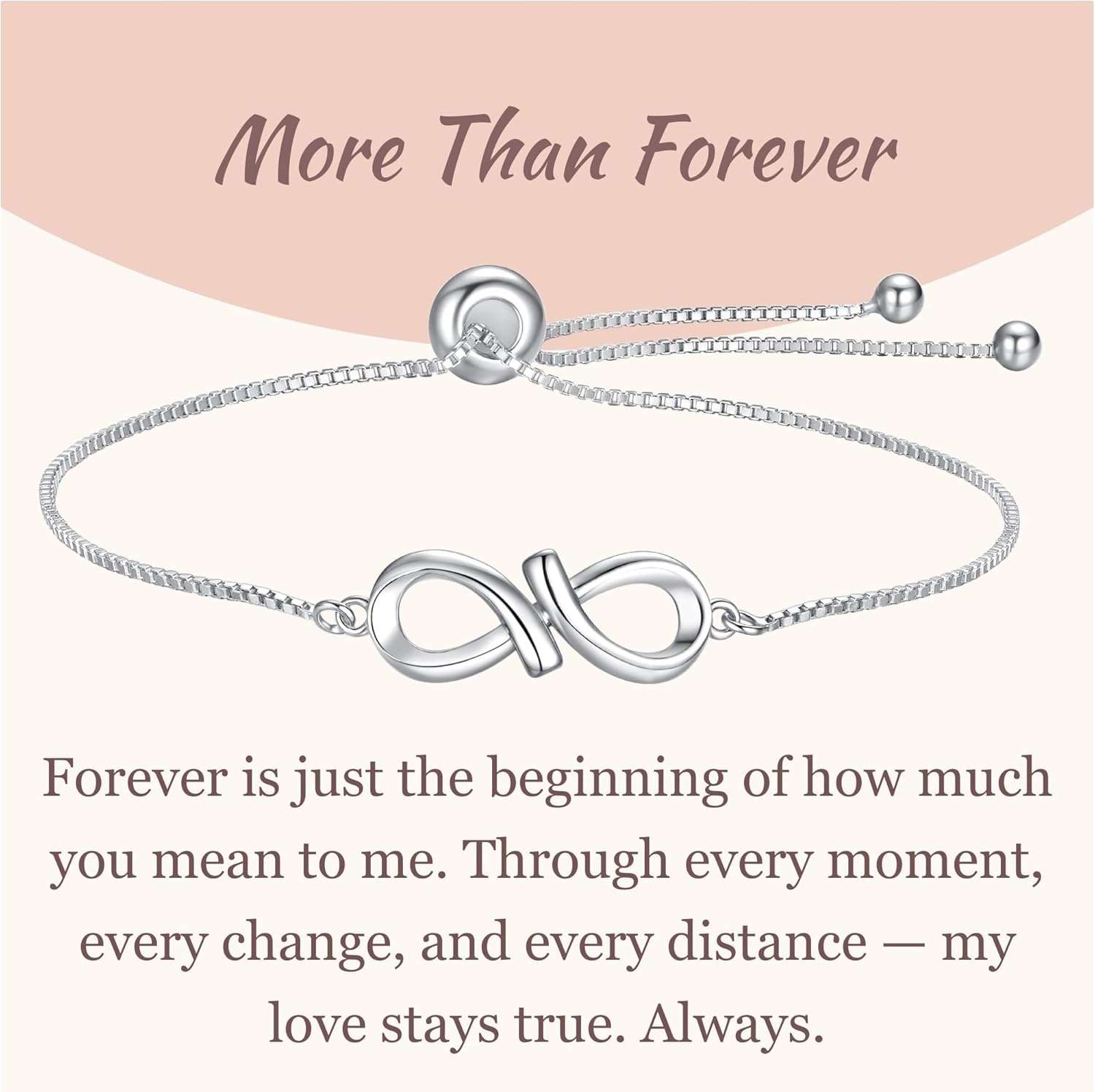 GAVU 925 Sterling Silver Bracelet for Women, Silver Infinity Bracelet for Women