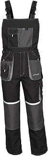 ArtMas EuroClassic Bib and Brace Dungaree Mens Multi-Pocket Cargo Heavy Duty Work Overalls, Triple Stitched Cordura Reinforcing Stress Points Knee Pad Pockets, Hi Vis