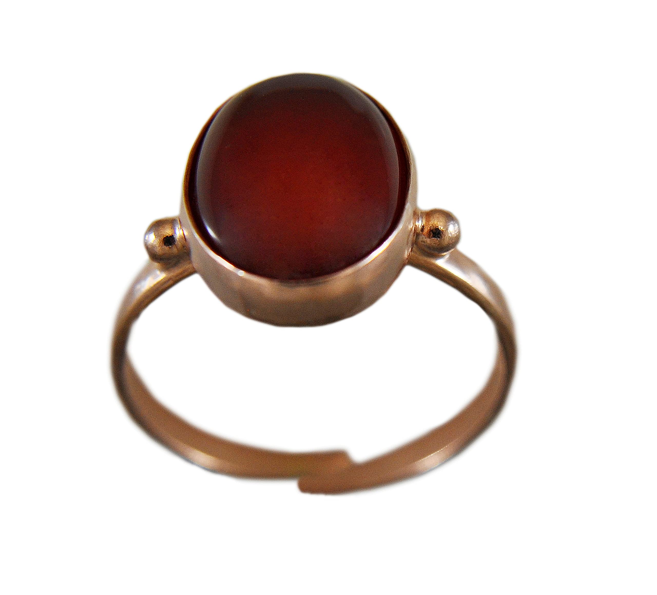 925 Sterling Silber - Achat Ring - Größenverstellbar - rosévergoldet - Edelstein - Braun - Oval - Geschenk für Mama - Geburtstagsgeschenk - Silberring - Geschenk für Sie - Schmuck-Geschenk